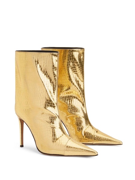 Alex metallic finish 105mm ankle boots