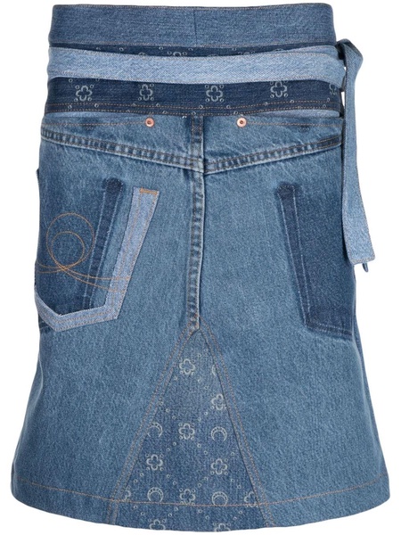 Moonogram denim apron