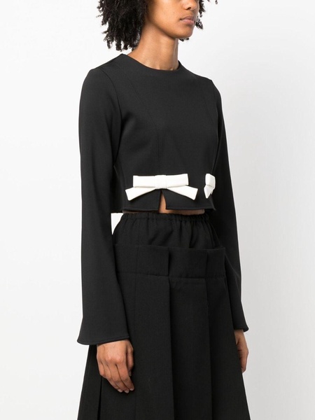 bow-detail cropped top