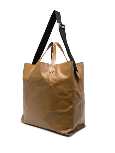 wrinkled-effect tote bag