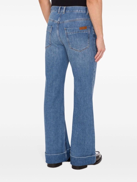 mid-rise bootcut jeans