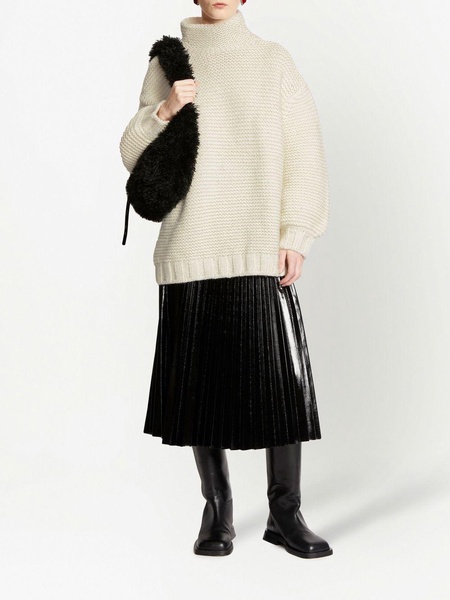 roll-neck chunky knit jumper