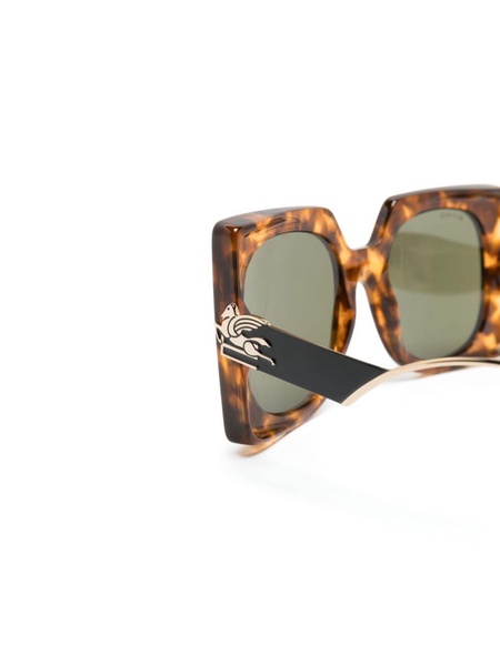 tortoiseshell oversize-frame sunglasses