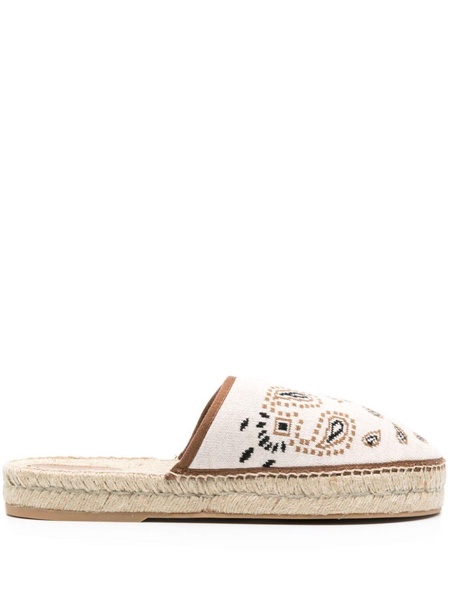 bandana-jacquard flat espadrilles