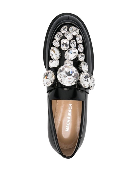 crystal-embellished loafers