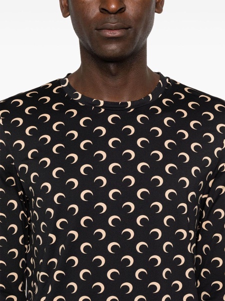 moon-printed jersey T-shirt