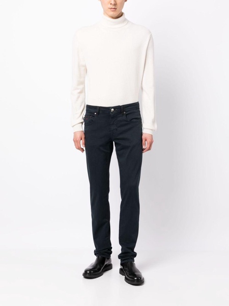 gabardine slim-fit jeans