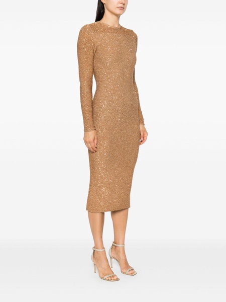 sequined midi dress