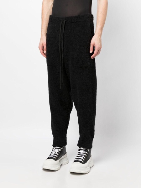 logo-print fleece-texture track pants 