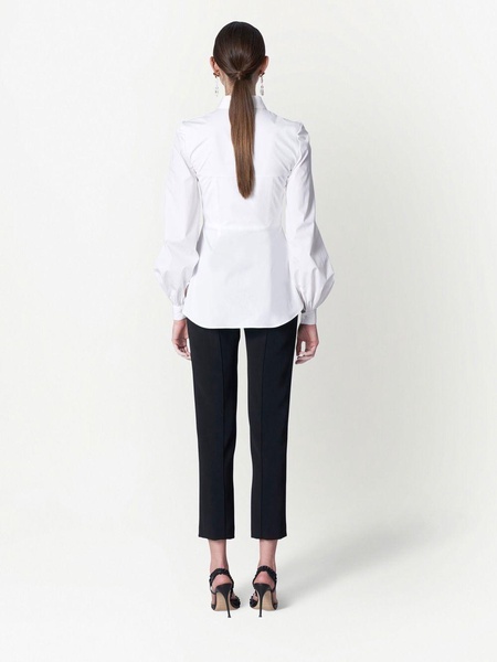 ruched-detail long-sleeved blouse