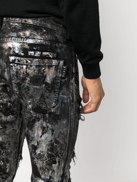 Rock Star hand-painted skinny jeans