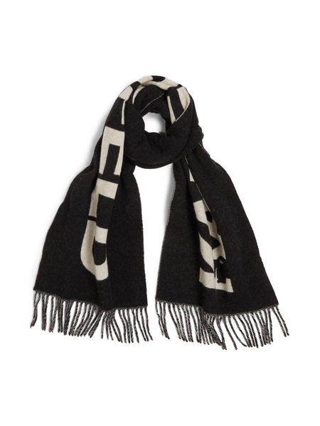 Essential oversized-logo scarf