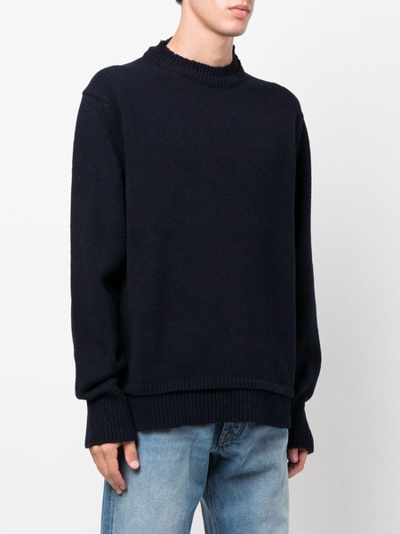 MAISON MARGIELA Navy Blue Layered Wool Blend Sweater