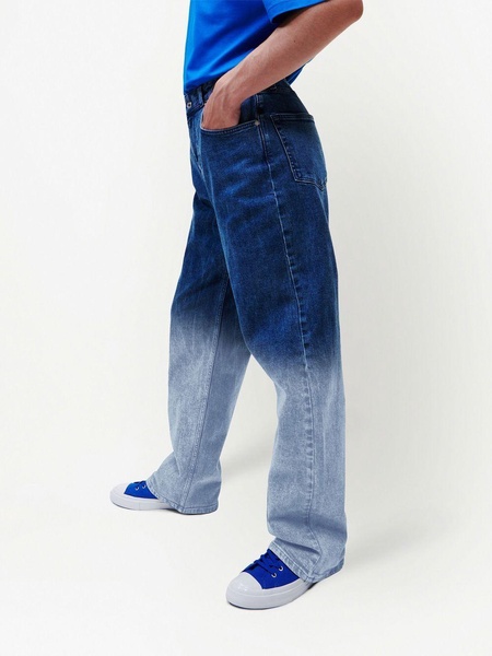 ombré-effect straight jeans