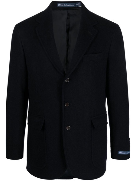 single-breasted cashmere blazer