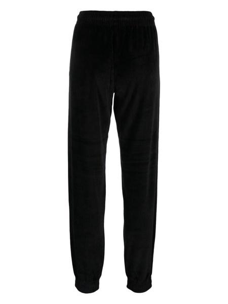 drawstring velvet track pants