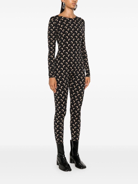 moon-print jersey catsuit