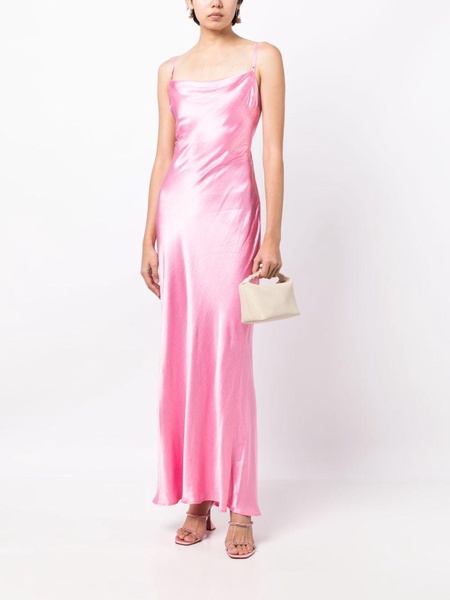 Mali satin-finish maxi dress