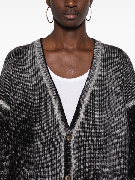 faded-effect cardigan