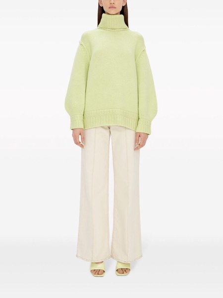 Leylani roll-neck ribbed-knit jumper