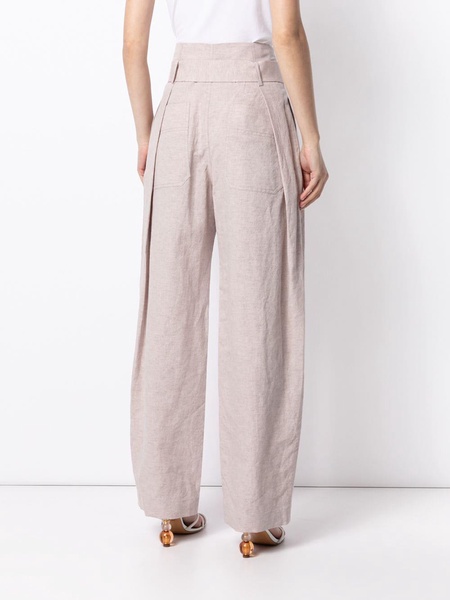 high-waisted wide leg trousers