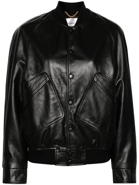 leather bomber jacket