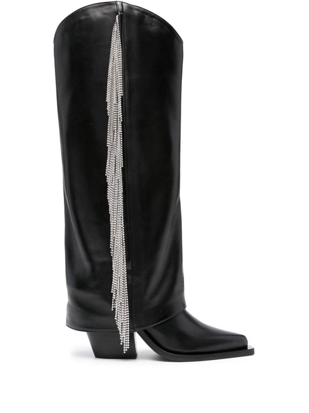 Jewel 110mm leather boots