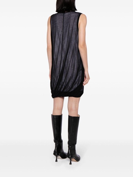 Bubble sheer-overlay dress