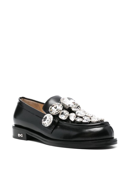 crystal-embellished loafers