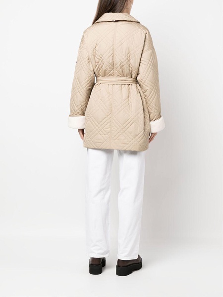 double-breasted quilted coat 