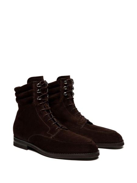 suede lace-up boots