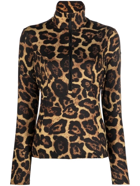 Leona leopard-print ski top