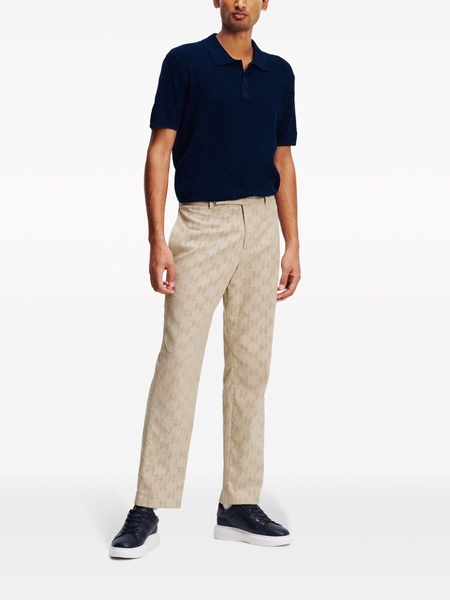 monogram-pattern tailored trousers