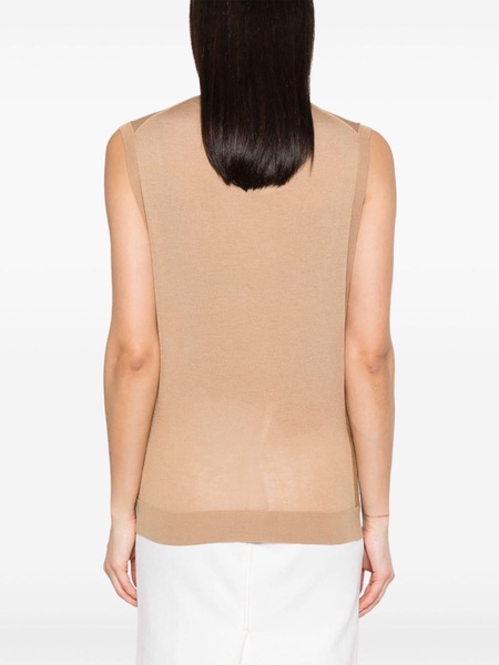 fine-knit cut-out top