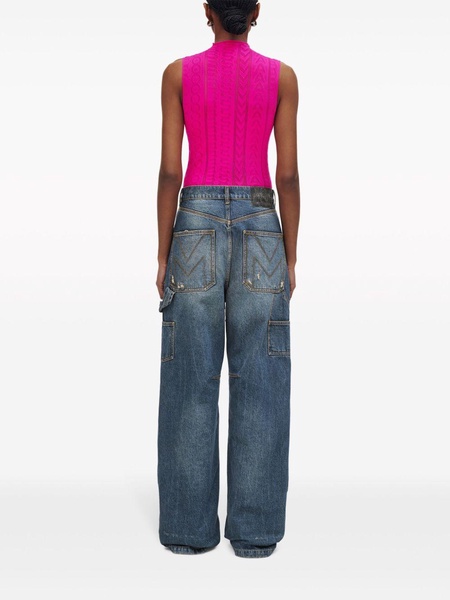 Grunge wide-leg carpenter jeans