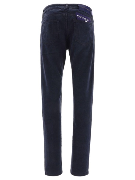 mid-rise straight-leg jeans