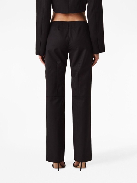 low-rise straight-leg trousers