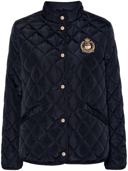 logo-patch quilted jacket