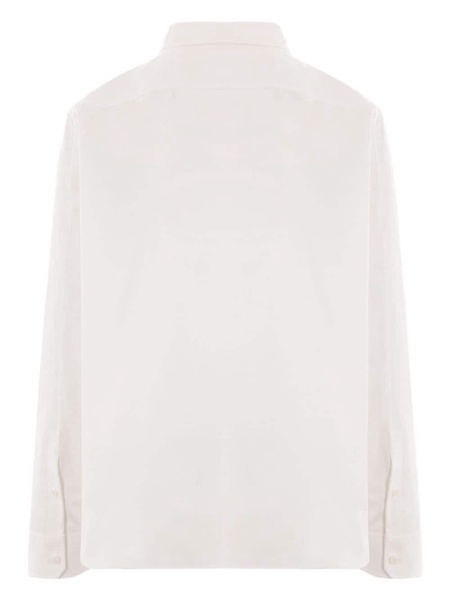 Anagram-embroidered cotton shirt