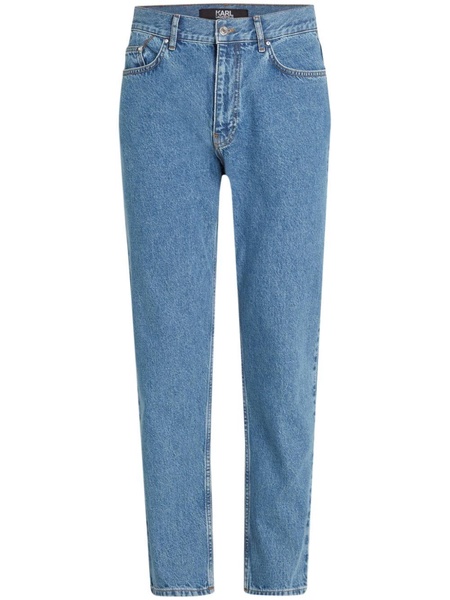 mid-rise tapered jeans 