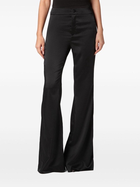 flared satin trousers