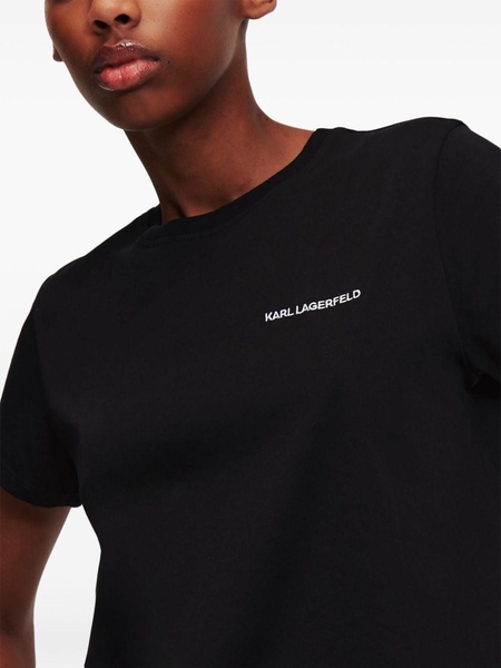 logo-embroidered organic-cotton T-shirt