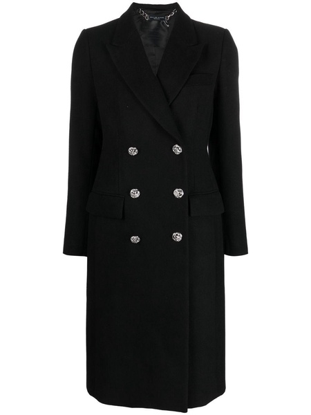 double-breasted mid-length coat