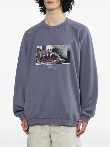 painterly-print cotton sweatshirt