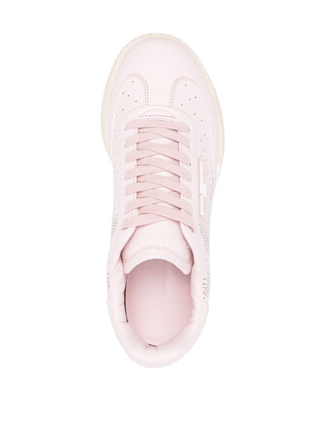 sequin-embellished lace-up sneakers