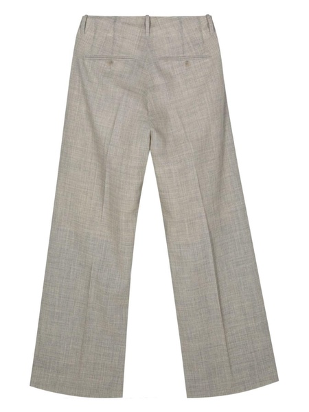 mélange-effect straight trousers