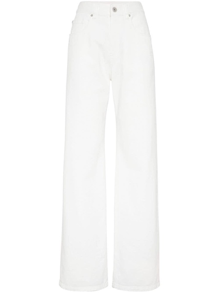 mid-rise wide-leg jeans