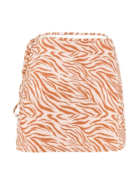 Bethati zebra-print skirt orange