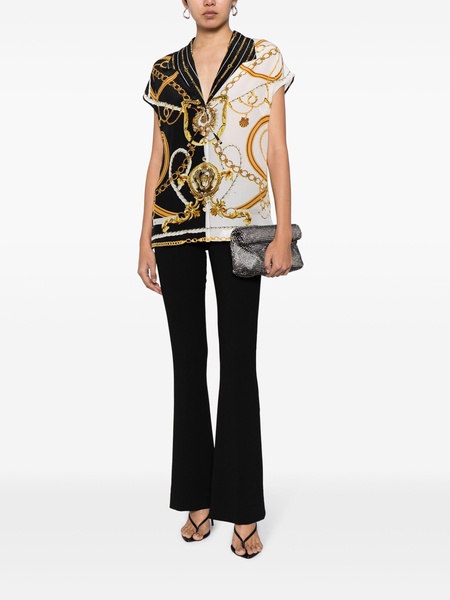 baroque-pattern silk shirt