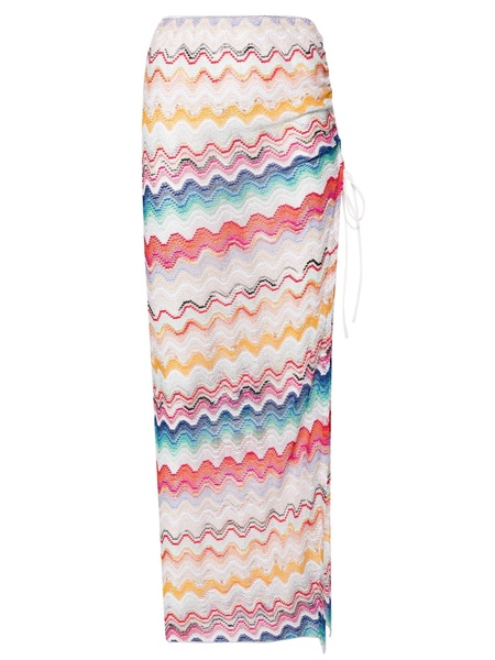 Zig Zag ruched beach cover-up